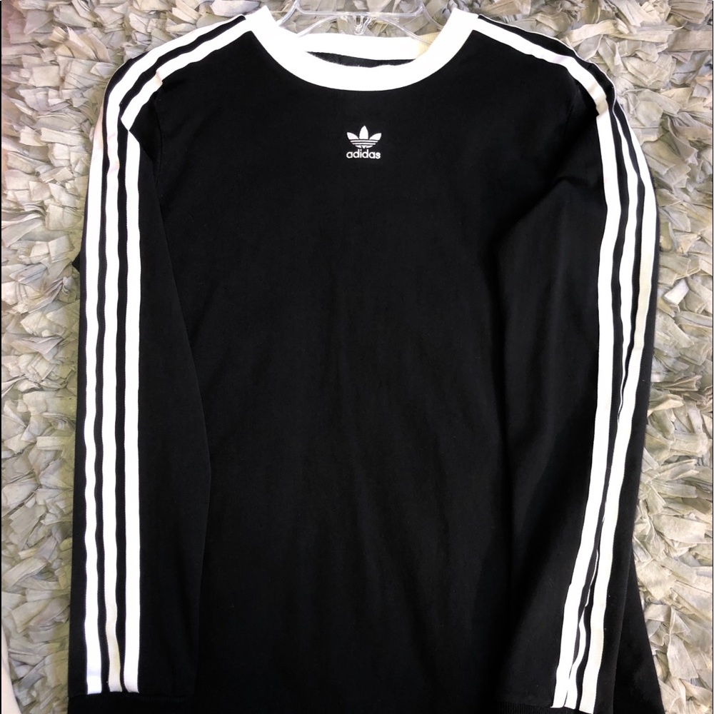 Adidas women’s 3 stripe long sleeve tee